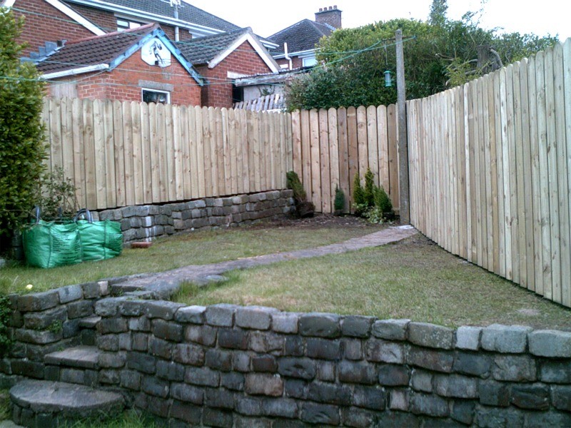 New garden fence constructed in Belfast by HMC Joiners & Builders, Northern Ireland