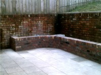 Newly laid patio and newly constructed wall - HMC Joiners & Builders, Belfast, Northern Ireland
