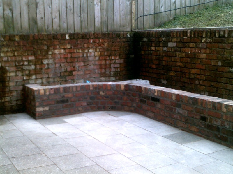 Newly laid patio and newly constructed wall - HMC Joiners & Builders, Belfast, Northern Ireland